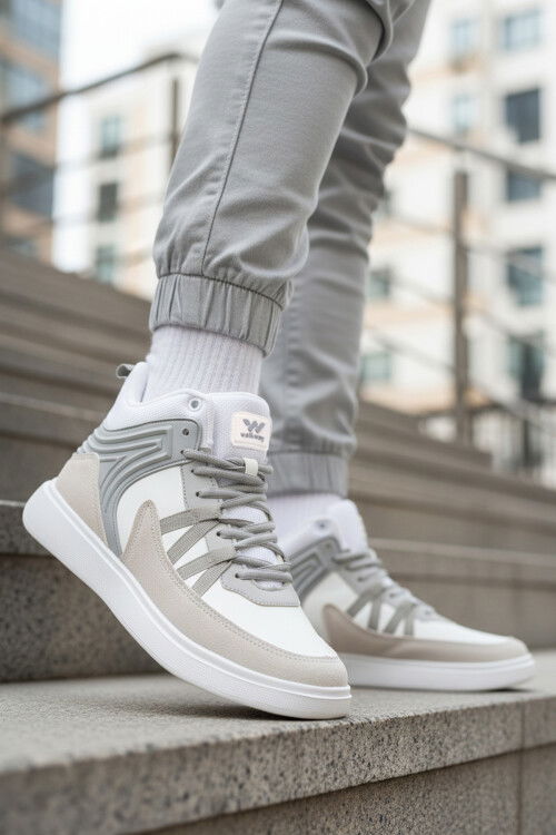 Buz Hafif Esnek Bağcıklı Erkek Spor Ayakkabı Ferra 2808 M