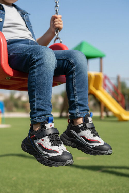 Buz Cırtlı Hafif Esnek Erkek Çocuk Spor Ayakkabı 1987 F