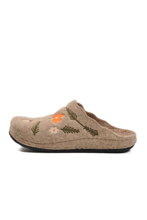 Camel Keçe Anatomik Kadın Ev Terliği K-9561 Z