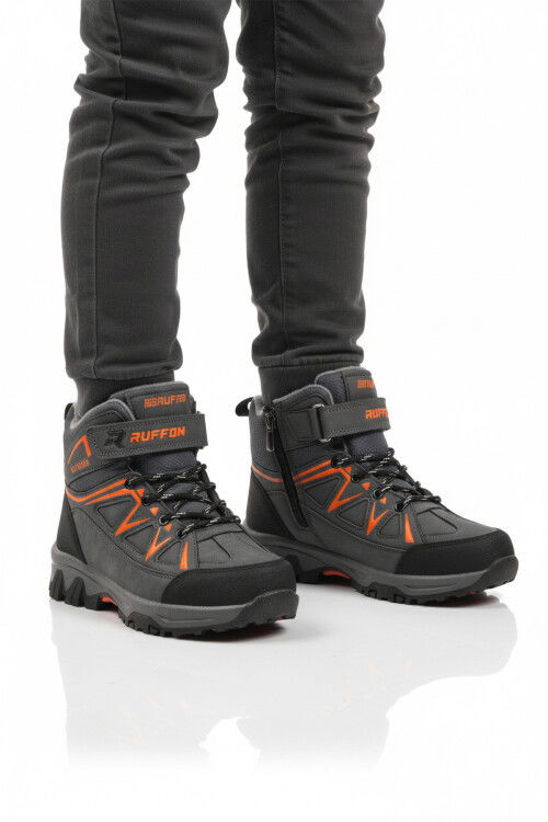 Füme Turuncu Polarlı Kaymaz Erkek Çocuk Outdoor Bot 2301 F