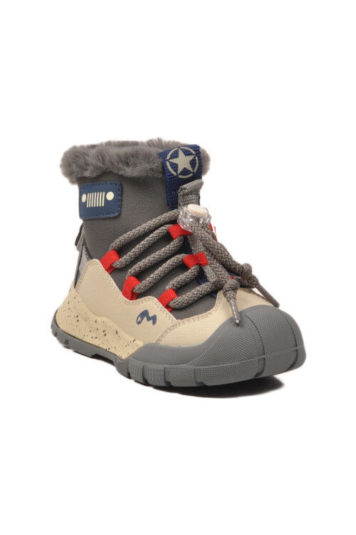 Gri İçi Kürklü Soğuğa Dirençli Kaymaz Erkek Çocuk Bot 22672 P