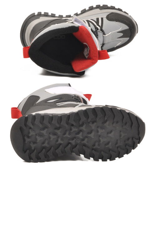 Gri Cırtlı Kaymaz Taban Unisex Çocuk Bot Hilly P