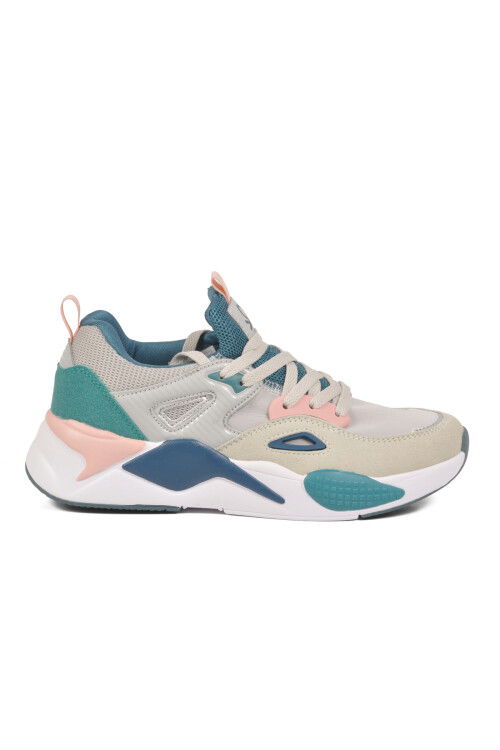 Gri Bağcıklı Memory Foam Unisex Spor Ayakkabı BNI-11109 G