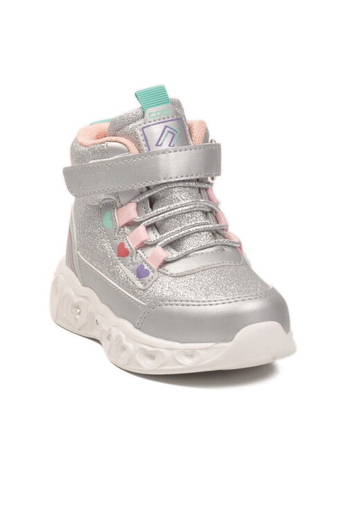 Gümüş Cırtlı Işıklı Hafif Kız Çocuk Bot Kids B