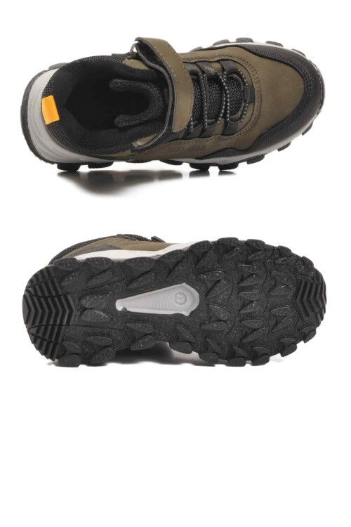 Haki Gri Cırtlı Kaymaz Unisex Cırtlı Çocuk Bot Doruk P