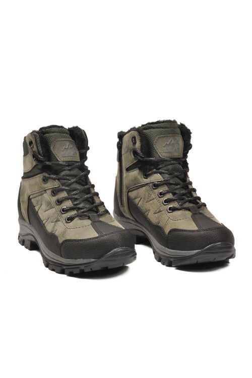 Haki İçi Kürklü Soğuğa Dirençli Kaymaz Taban Unisex Outdoor Bot 980 G