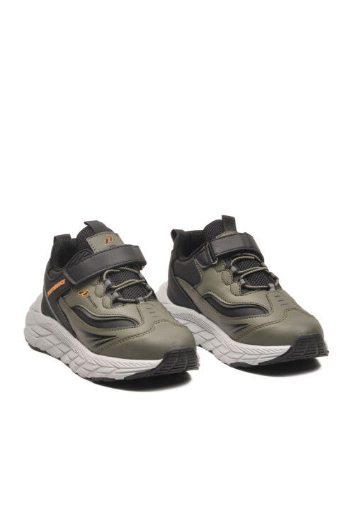 Haki Cırtlı Hafif Esnek Erkek Çocuk Spor Ayakkabı 1987 F