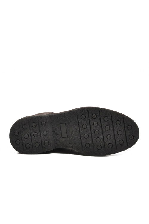 Kahve İçi Dışı Hakiki Deri Fermuarlı Erkek Bot 2112 M