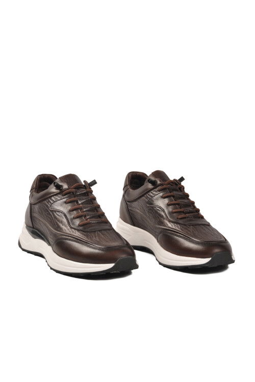 Kahve Hakiki Deri Erkek Casual Ayakkabı 1003 M