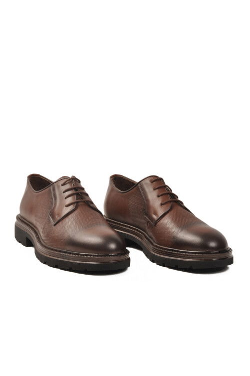 Kahve Hakiki Deri Erkek Casual Ayakkabı 201-26K M