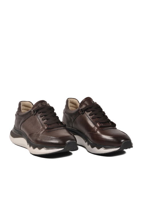 Kahve Hakiki Deri Erkek Casual Ayakkabı 784T2026 M