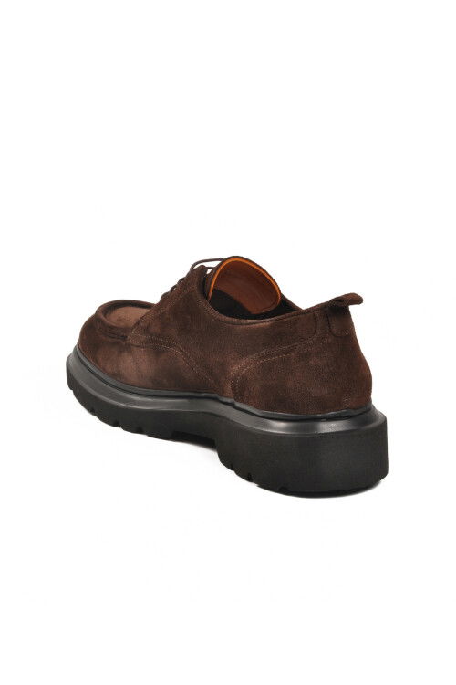 Kahve Nubuk Hakiki Deri Erkek Casual Ayakkabı 54083 M