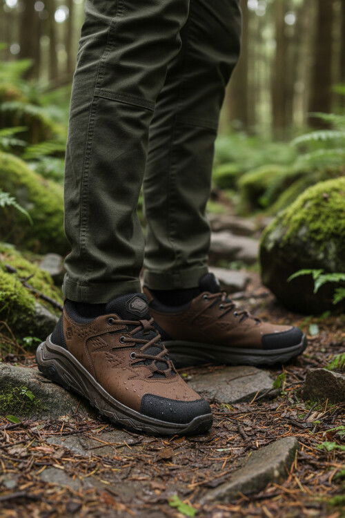 Kahve Nubuk Hakiki Deri Su Geçirmez Erkek Outdoor Ayakkabı M2040 M