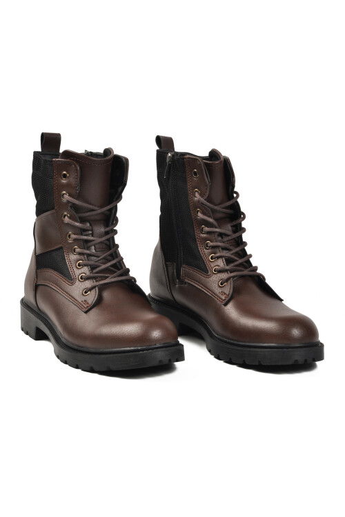 Kahve İçi Polarlı Kaymaz Taban Uzun Erkek Bot 756 M