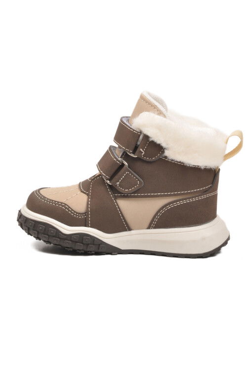 Kahve Cırtlı Kaymaz Taban Unisex Çocuk Bot Shade B