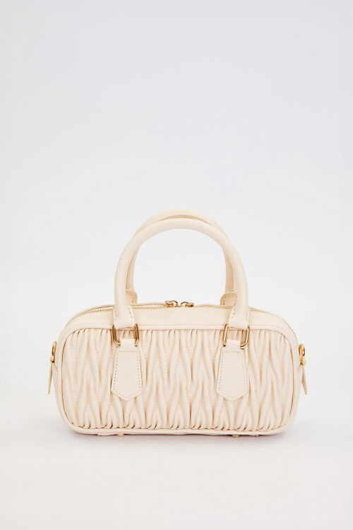 Krem Kadın El ve Omuz Çantası 930928