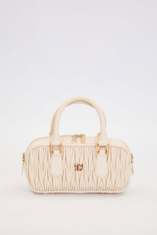 Krem Kadın El ve Omuz Çantası 930928