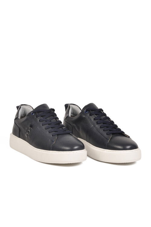 Lacivert Hakiki Deri Erkek Casual Ayakkabı 751023 M