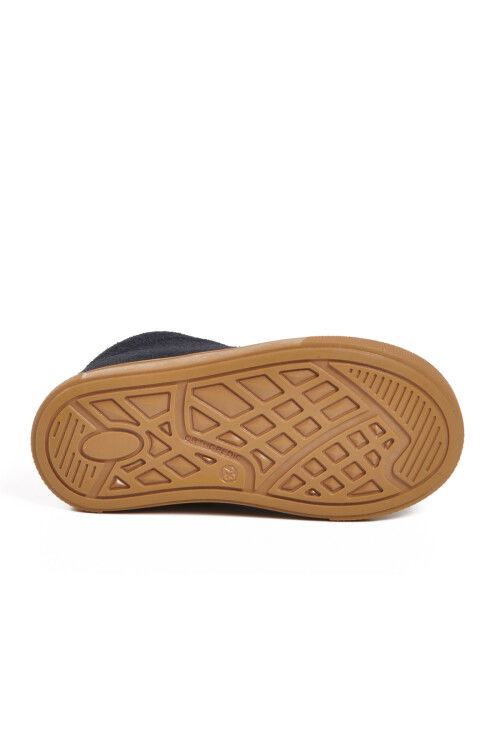 Lacivert Süet Bağcıklı Fermuarlı Bebek Bot 823106 B