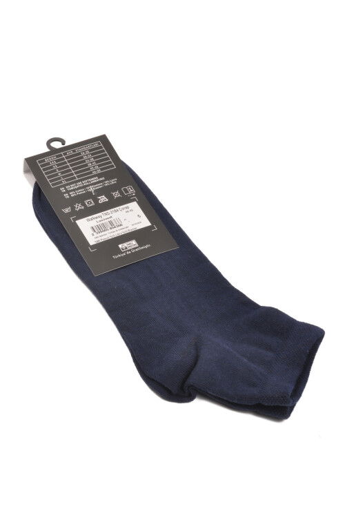 Lacivert Pamuklu Dikişli Erkek Patik Çorap PTK-2184