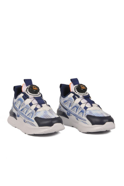 Lacivert Fileli Hafif Esnek Erkek Çocuk Spor Ayakkabı BNI-10254 F