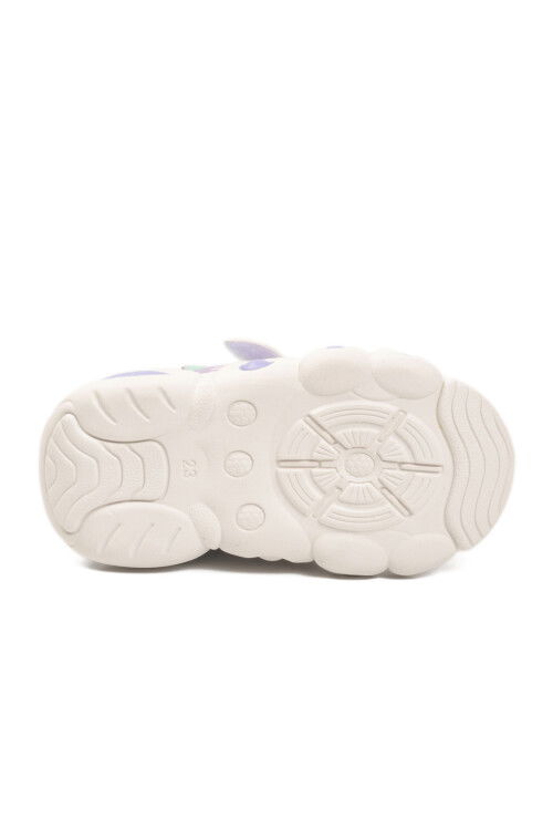 Lila Cırtlı Hafif Kız Bebek Spor Ayakkabı Dinito B