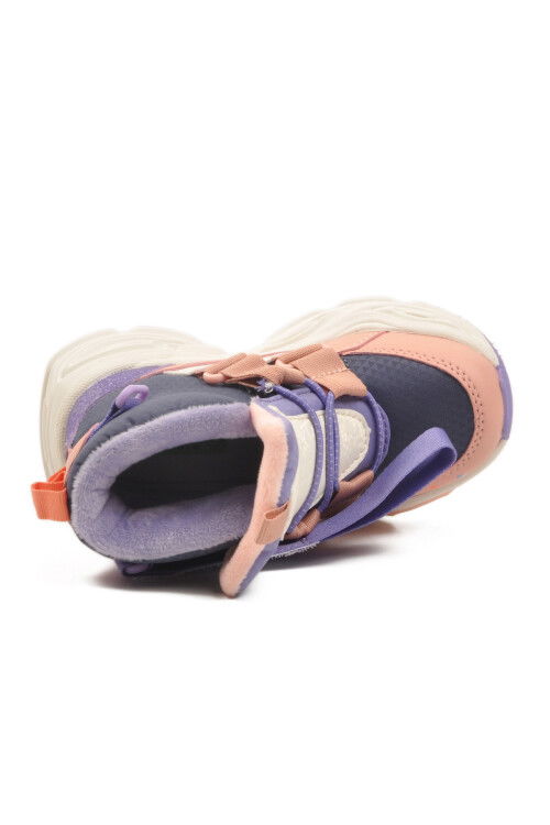 Pudra Cırlı İçi Kürklü Kaymaz Soğuğa Dirençli Kız Çocuk Bot 2087 P