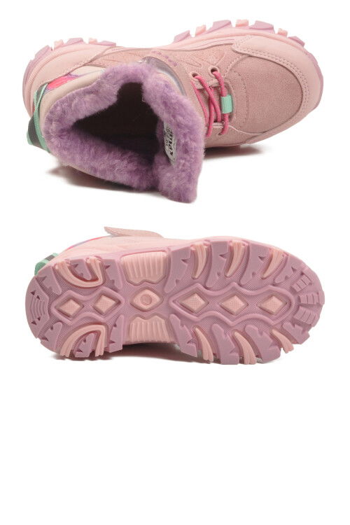 Pembe Kürklü Kaymaz Cırtlı Kız Çocuk Bot 2082 P