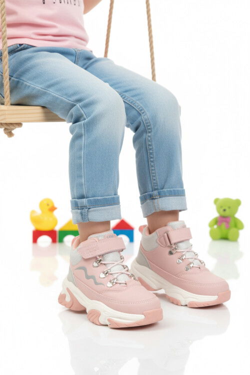 WIDE MOLD Powder Velcro Girls Boots Evil P