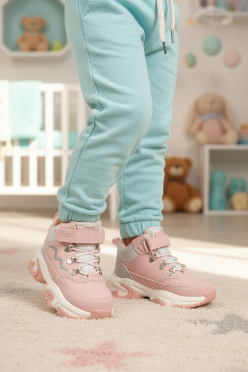 WIDE MOLD Powder Velcro Girls Boots Evil P