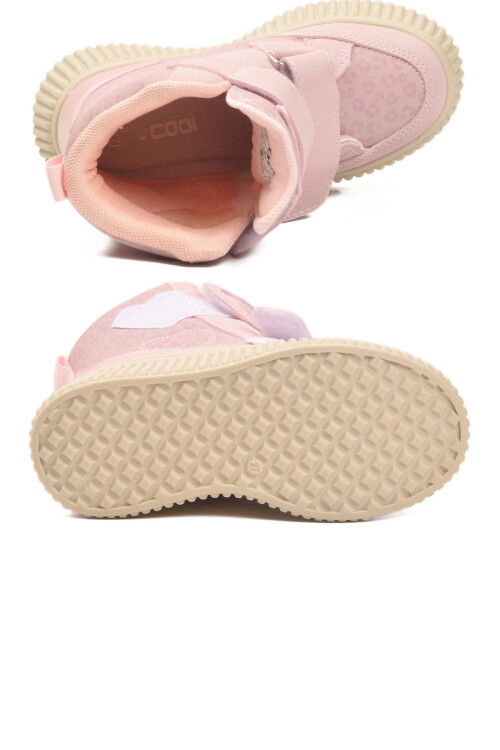 Pudra Cırtlı Desenli Kaymaz Taban Kız Çocuk Bot Alalis P