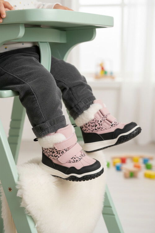 Pudra Cırtlı Kaymaz Taban Kız Çocuk Bot Shade B