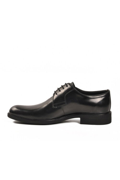 Siyah Açma Hakiki Deri Erkek Klasik Ayakkabı 02133 M