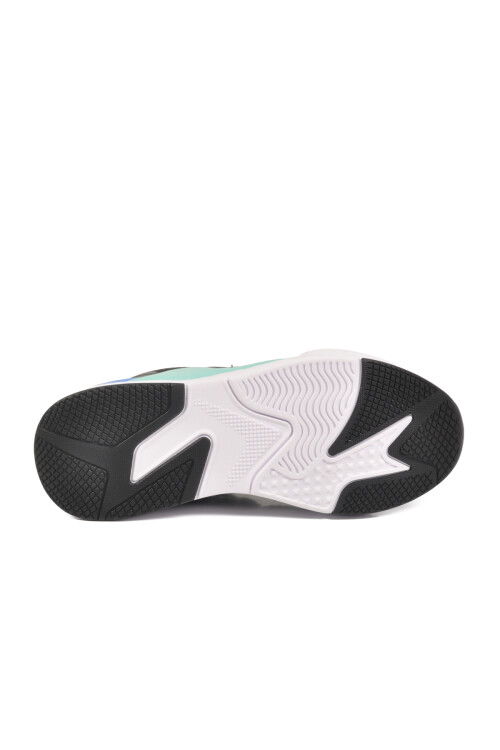 Siyah Beyaz Bağcıklı Memory Foam Unisex Spor Ayakkabı BNI-11109 G