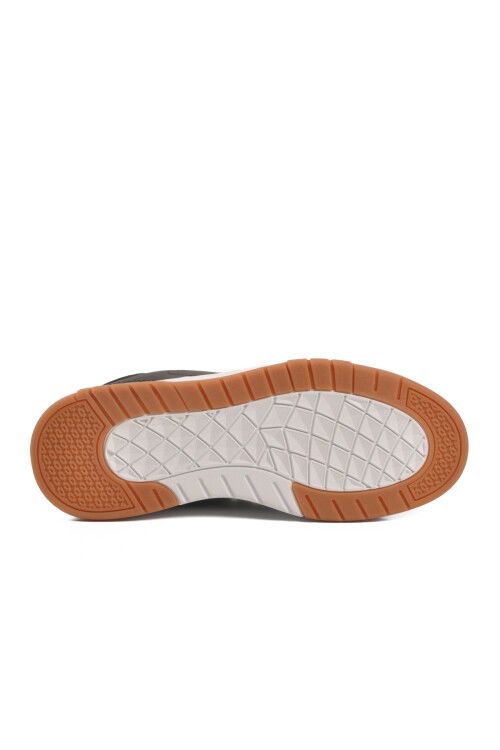 Siyah Beyaz Bağcıklı Cilt Memory Foam Erkek Spor Ayakkabı BNI-11219 M