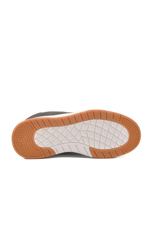 Siyah Beyaz Bağcıklı Cilt Memory Foam Unisex Spor Ayakkabı BNI-11220 G