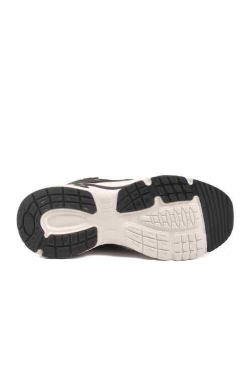 Siyah Beyaz Bağcıklı Memory Foam Unisex Spor Ayakkabı BNI-12089 M