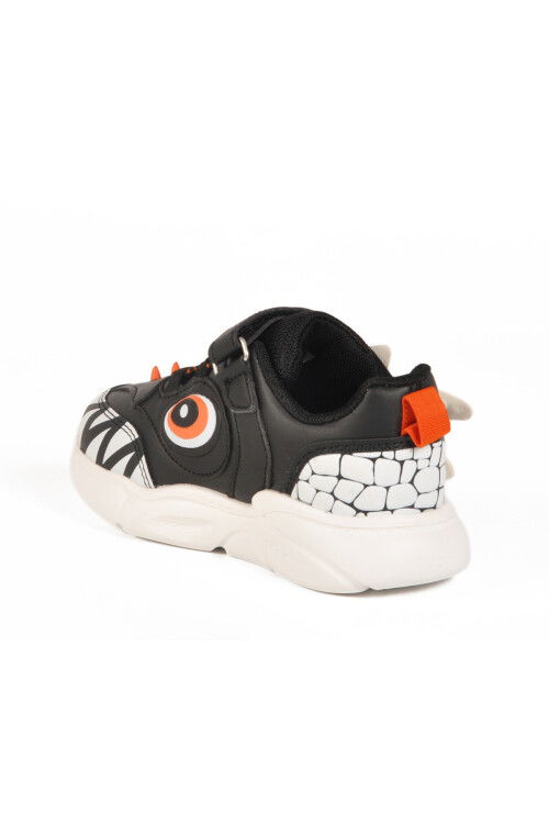 Black Velcro Lighted Unisex Kids Sneakers Stego P