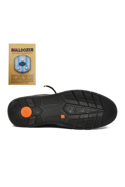 Siyah Floter Hakiki Deri Masaj Etkili Erkek Casual Ayakkabı 260044 M