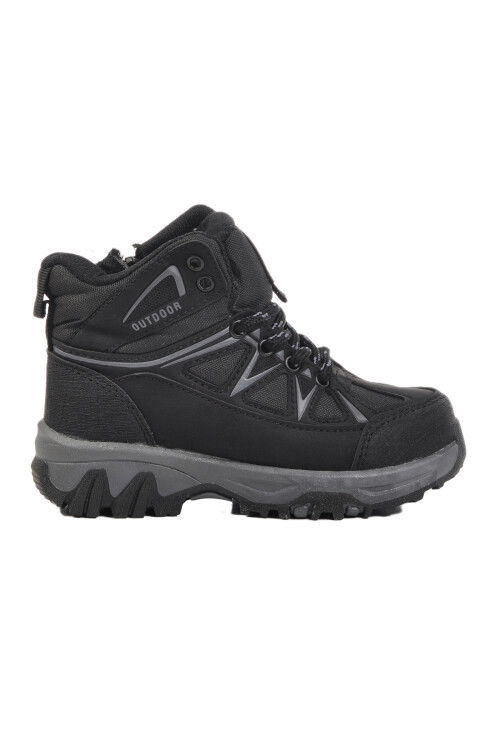 Black Smoked Polar Non-Slip Sole Childrens Outdoor Boots 2301 P