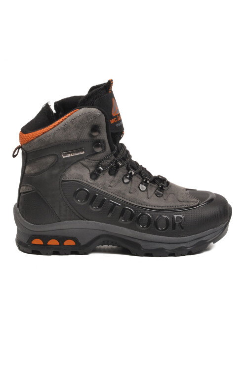 Siyah Füme Kaymaz Taban Fermuarlı Polarlı Unisex Outdoor Bot 2115 G