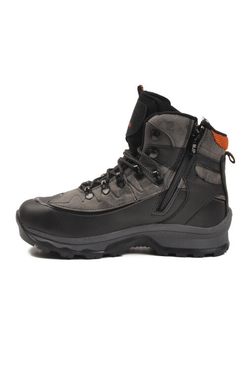 Siyah Füme Kaymaz Taban Fermuarlı Polarlı Unisex Outdoor Bot 2115 G