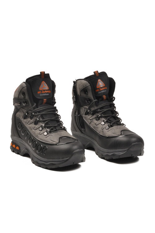 Siyah Füme Kaymaz Taban Fermuarlı Polarlı Unisex Outdoor Bot 2115 G
