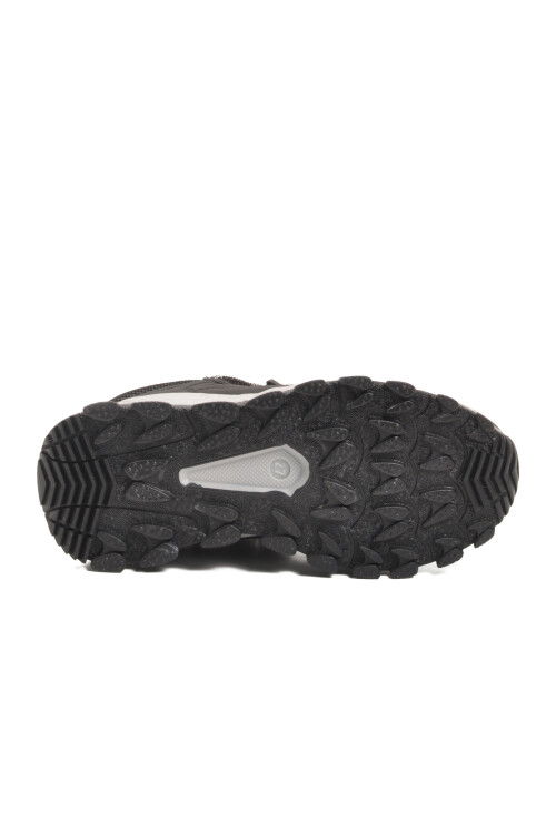 Siyah Gri Cırtlı Kaymaz Unisex Cırtlı Çocuk Bot Doruk P