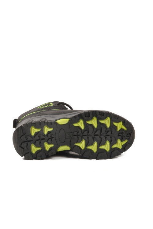 Siyah Gri Polarlı Kaymaz Unisex Çocuk Outdoor Bot 2301 F