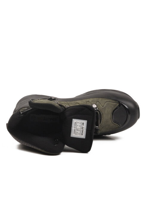 Siyah Haki Kaymaz Taban Fermuarlı Polarlı Unisex Outdoor Bot 2115 G