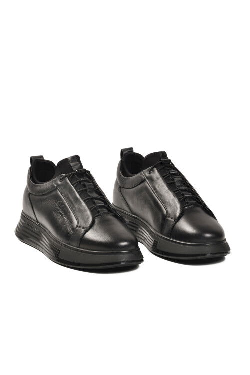 Siyah Hakiki Deri Erkek Casual Ayakkabı 1165 M