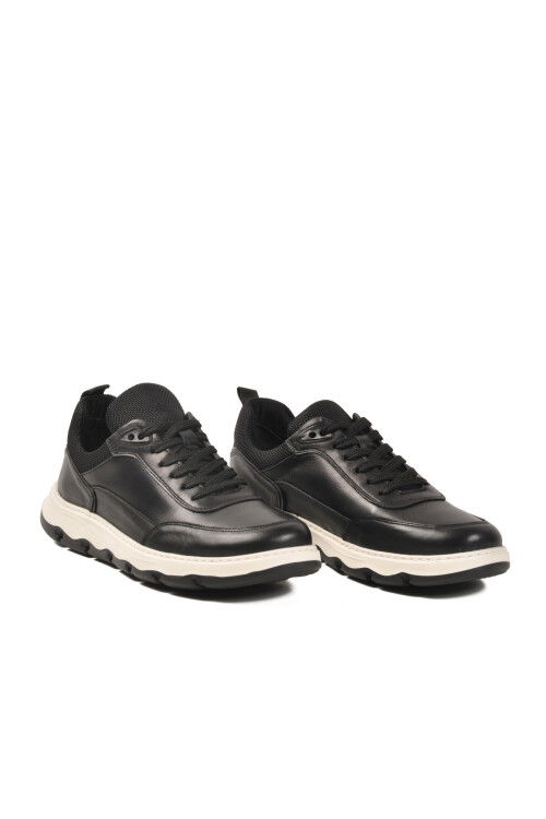 Siyah Hakiki Deri Erkek Casual Ayakkabı 242290 M