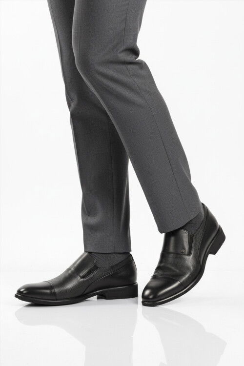 Siyah Hakiki Deri Erkek Klasik Ayakkabı 00811-26K M