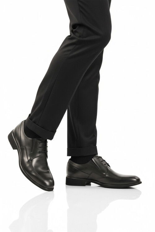 Siyah Hakiki Deri Erkek Klasik Ayakkabı 02238 M